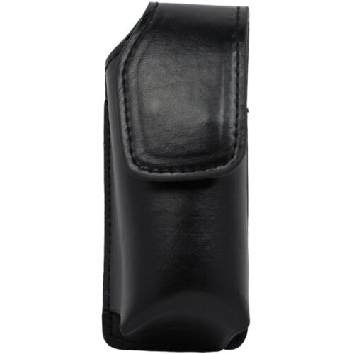 Leatherette Holster for RUNT Stun Gun black color from front view