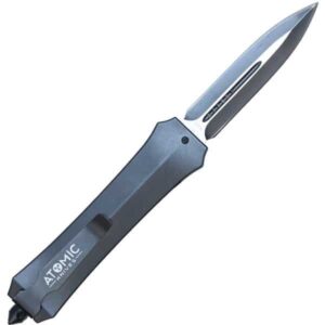 OTF(Out The Front) automatic heavy duty knife double edge blade - blade upright