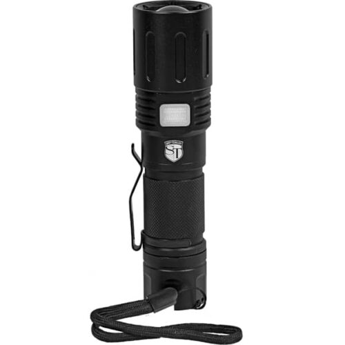 Safety Technology 3000 Lumen LED Self Defense Zoomable Flashlight -front view