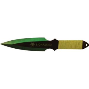 Throwing Knife 2 Piece Green BioHazard -single piece
