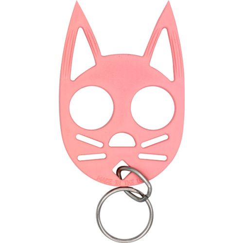 Cat Strike Self-Defense Keychain has pink color