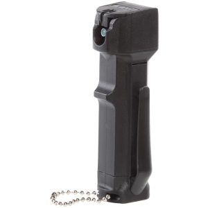 Mace® Tear Gas Enhanced Police Pepper Spray with Clip and the direction of the spray is to the left